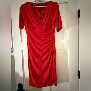 Lauren Ralph Lauren Red Midi Dress